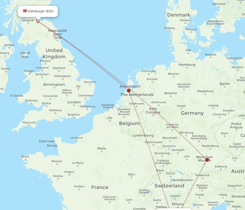 EDI-GOA flight routes