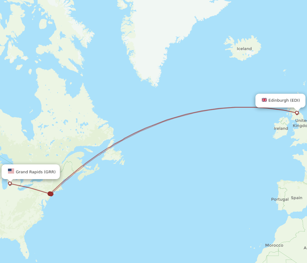 EDI-GRR flight routes