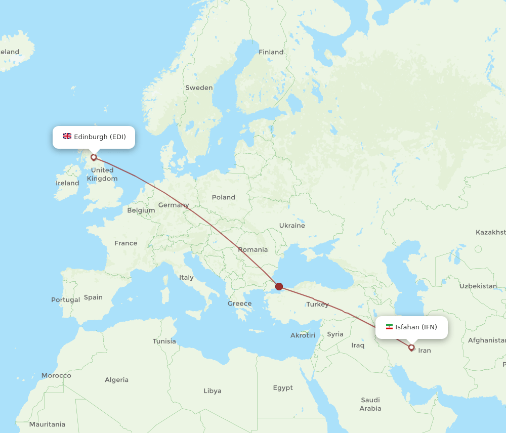 EDI-IFN flight routes