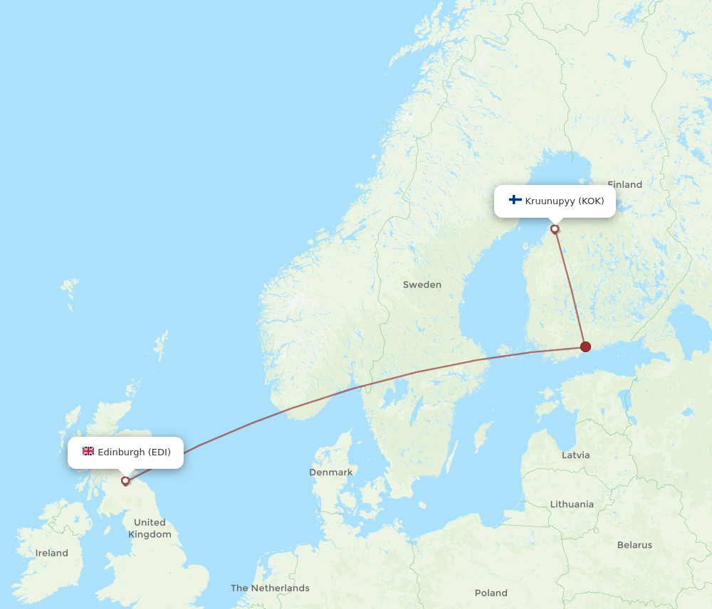 EDI-KOK flight routes