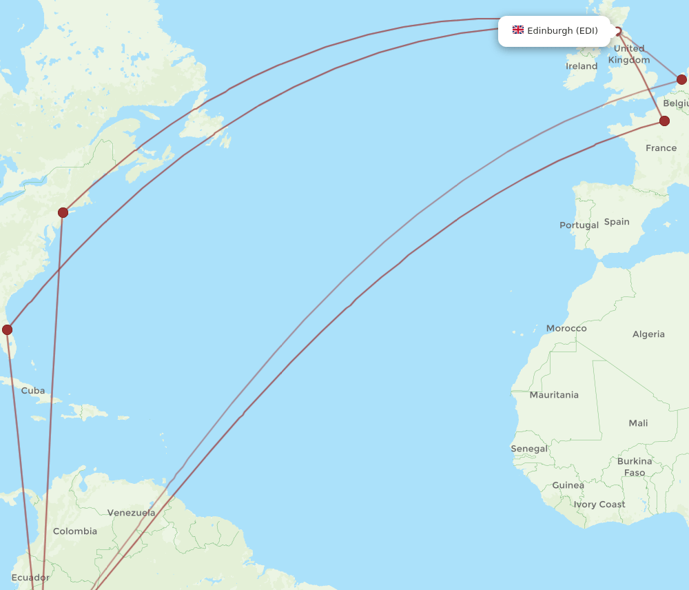 EDI-LIM flight routes