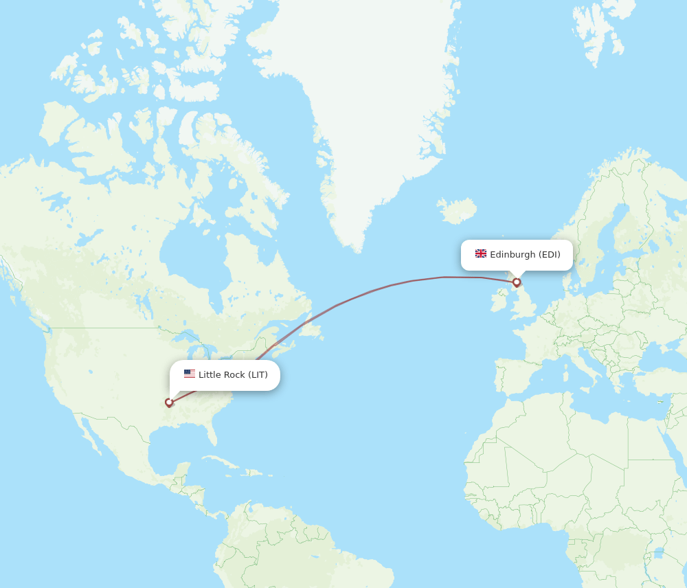 EDI-LIT flight routes