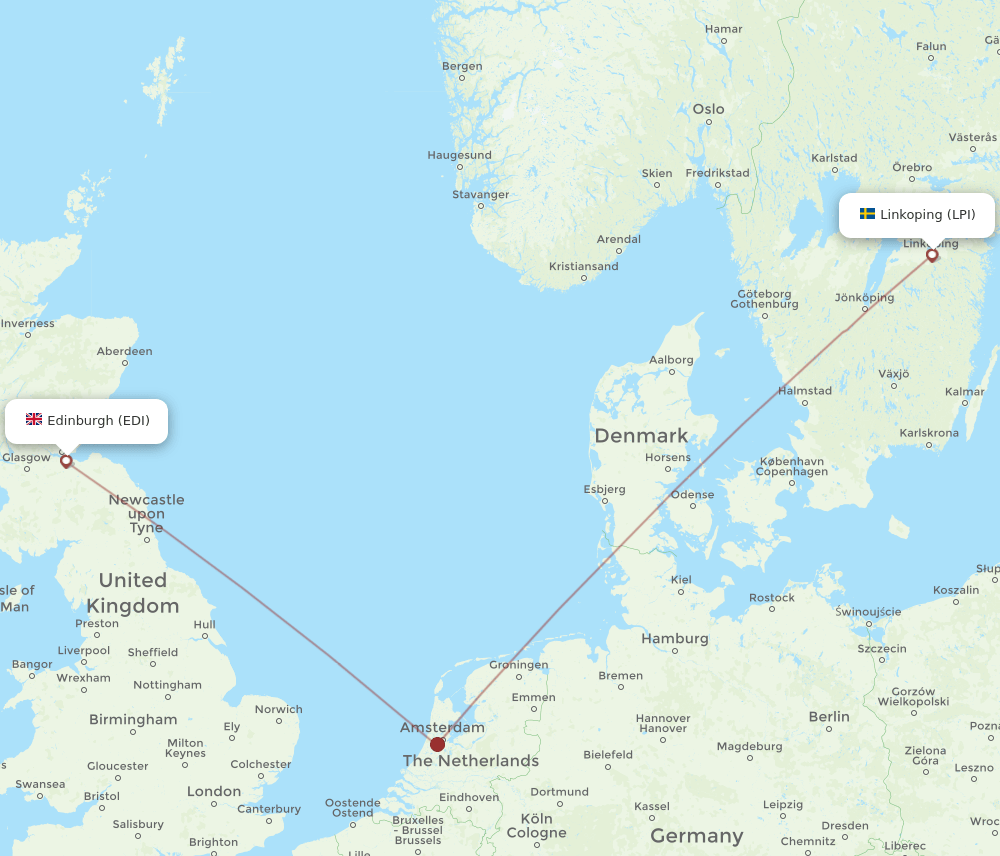 EDI-LPI flight routes