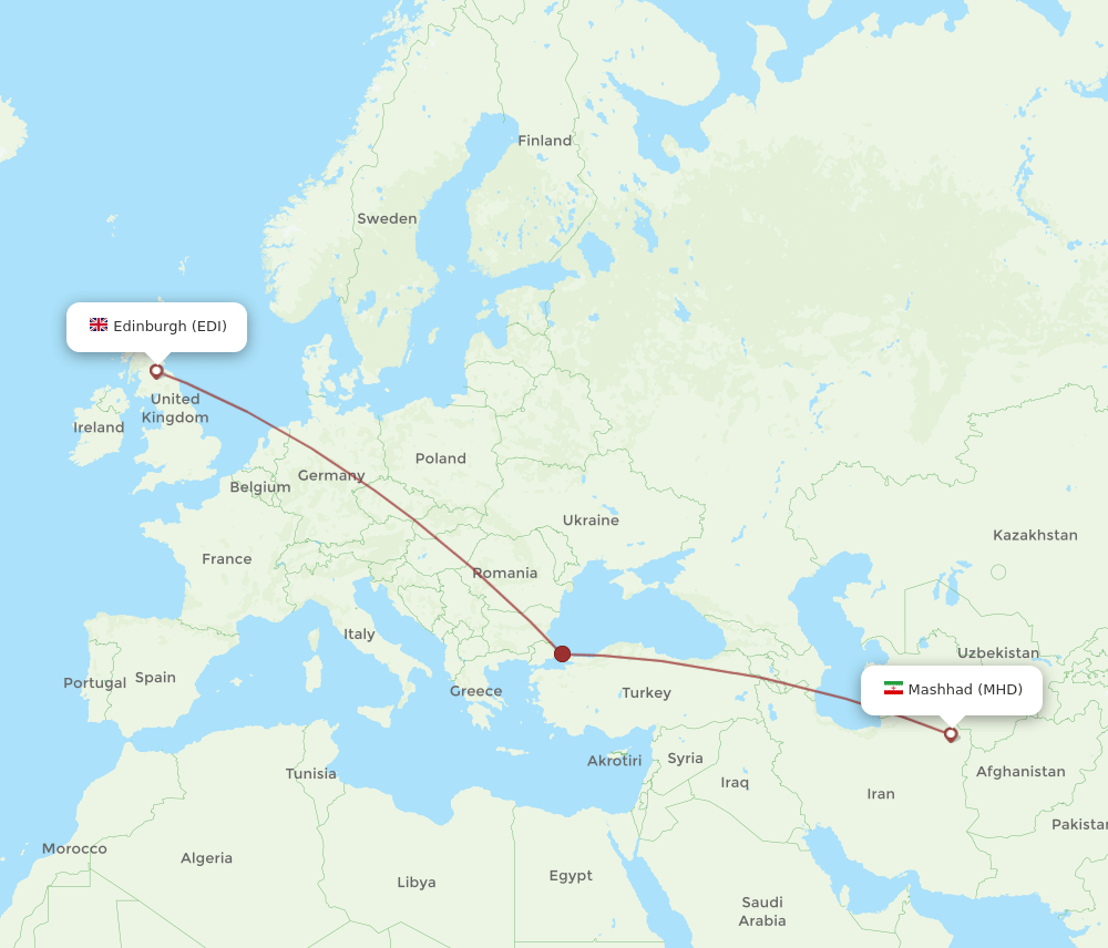 EDI-MHD flight routes