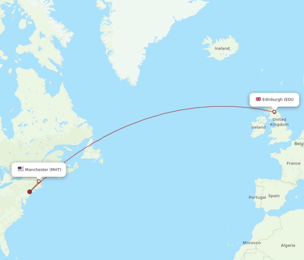 EDI-MHT flight routes