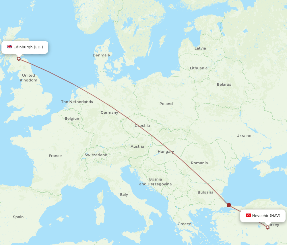 EDI-NAV flight routes