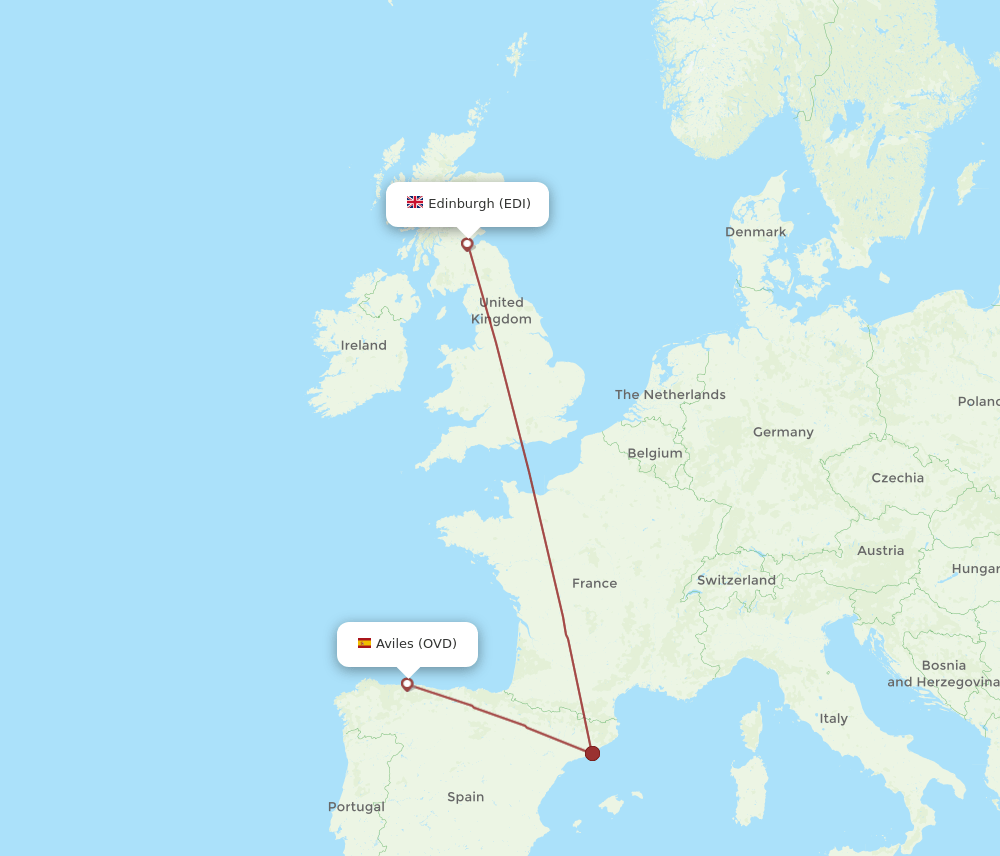 EDI-OVD flight routes