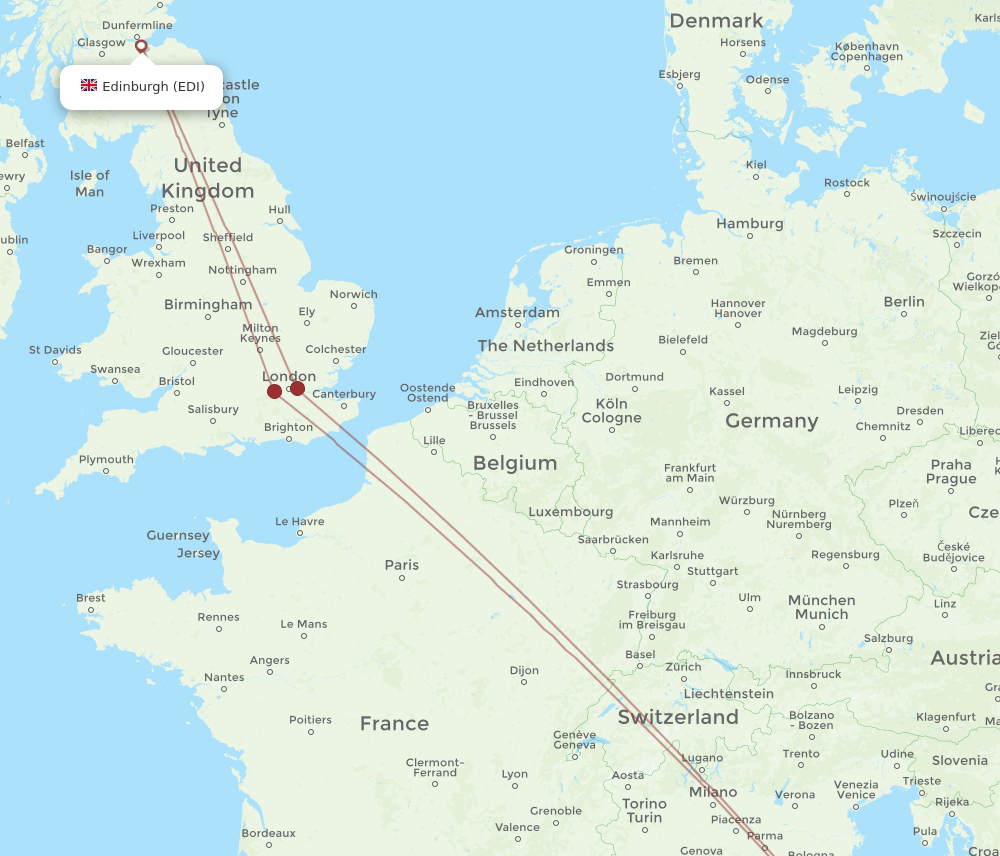 EDI to PEG flights and routes map
