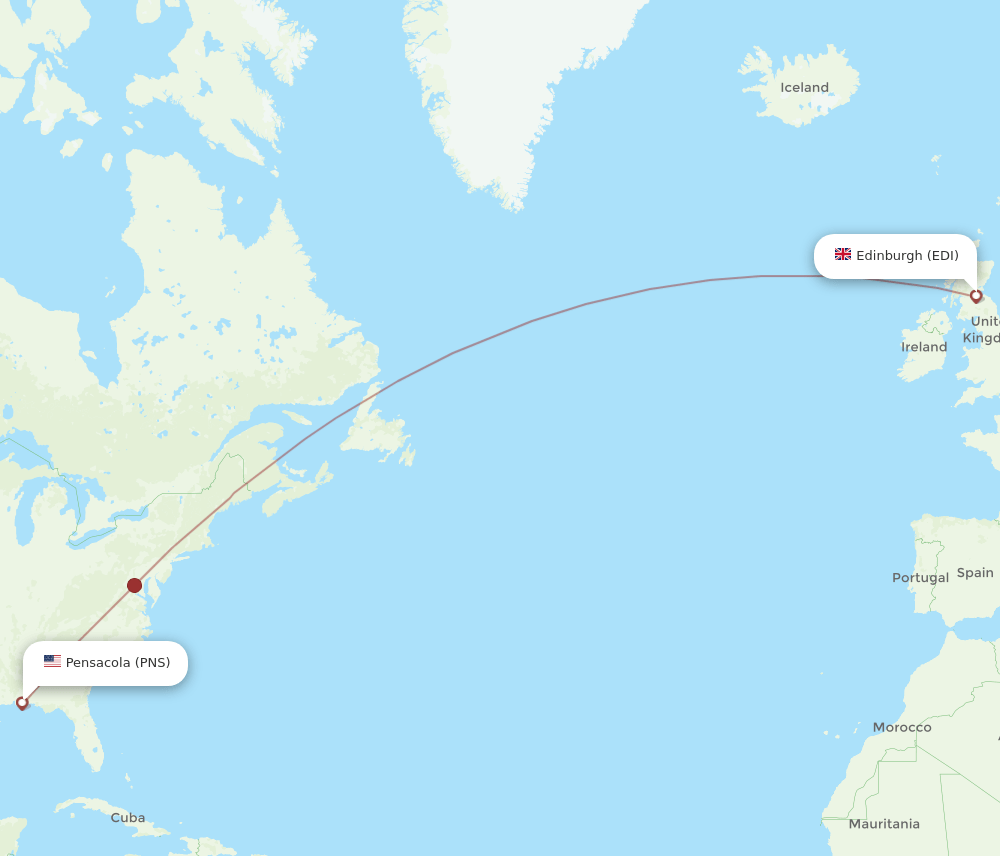 EDI-PNS flight routes