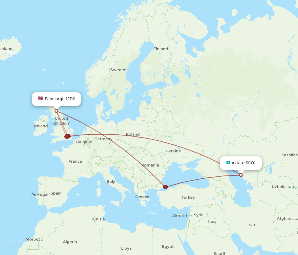 EDI-SCO flight routes