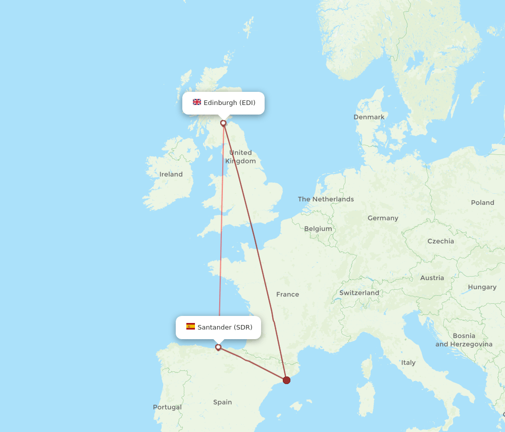 EDI-SDR flight routes