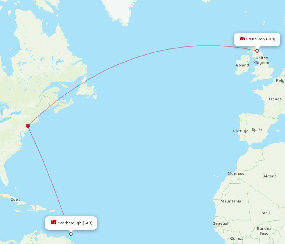 EDI-TAB flight routes