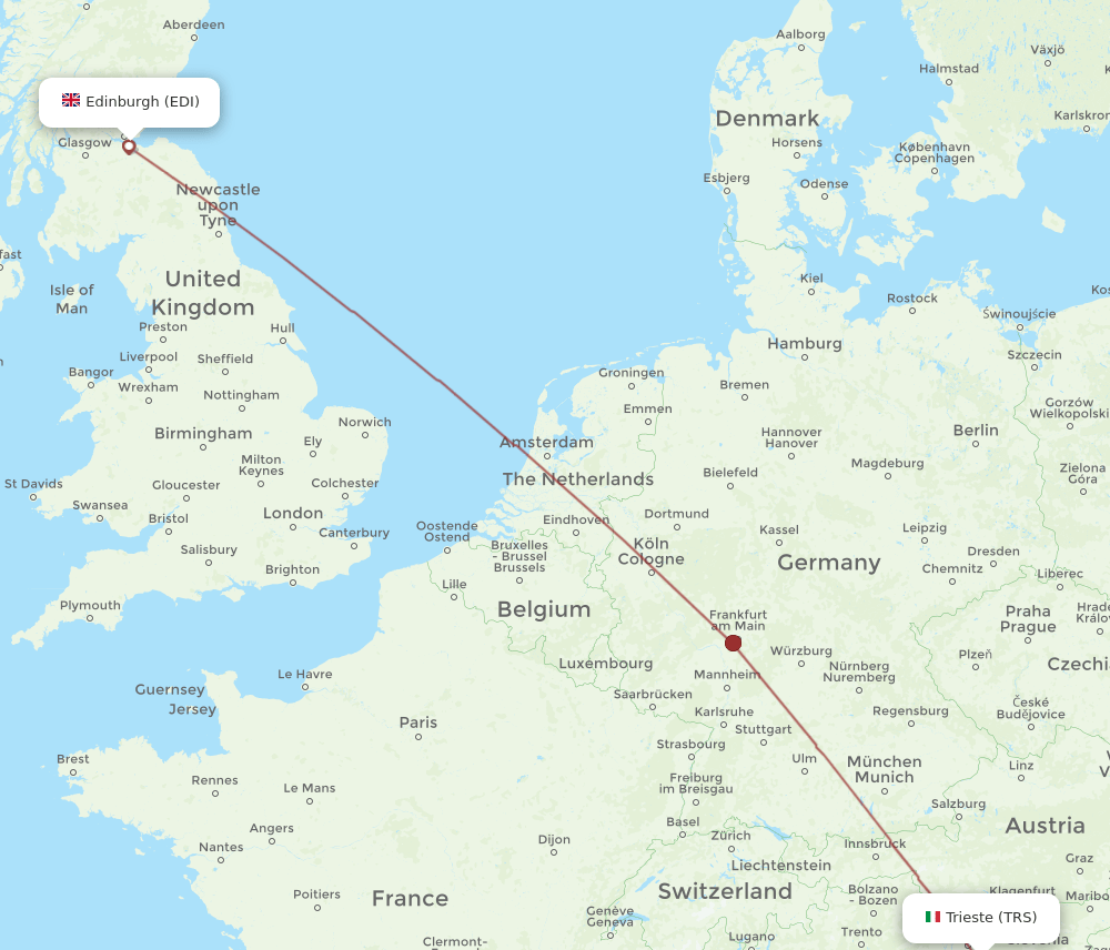 EDI-TRS flight routes