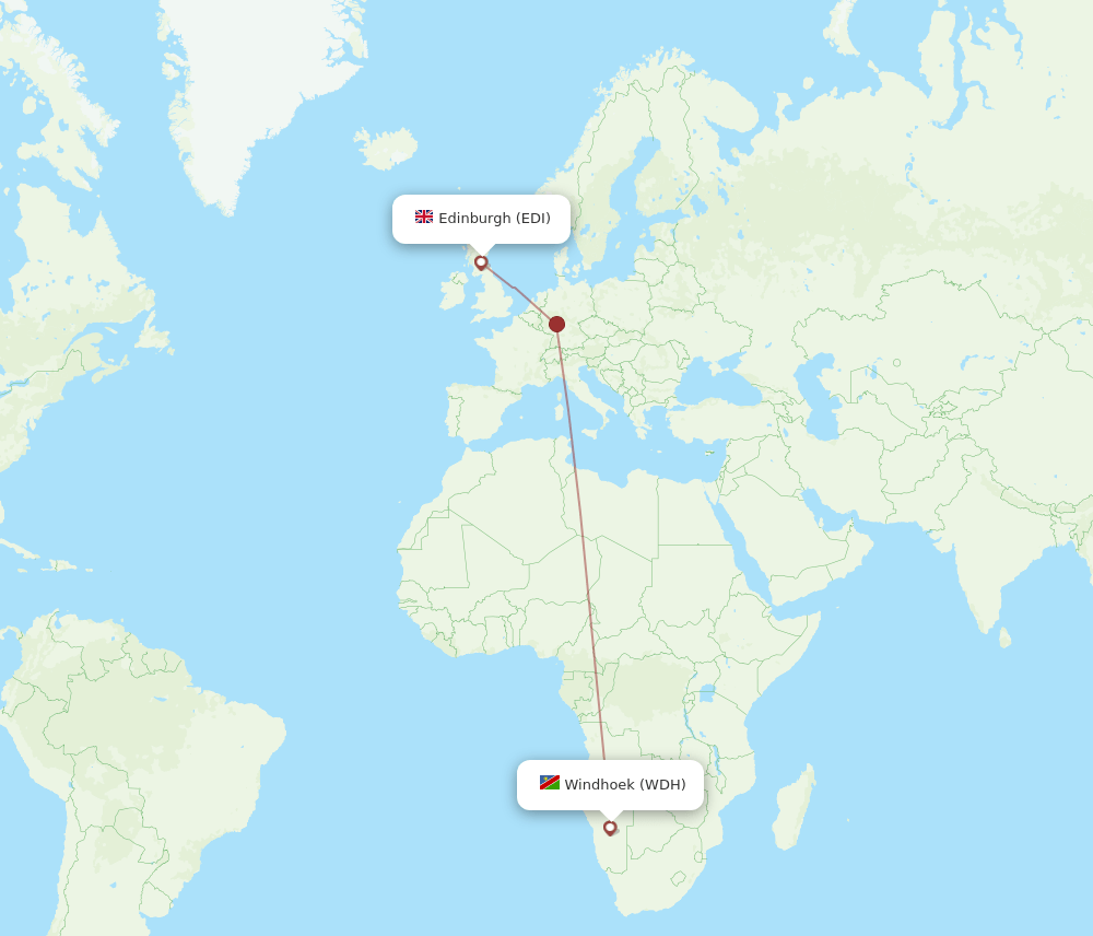 EDI-WDH flight routes