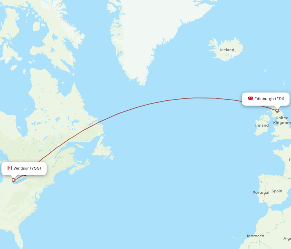 EDI-YQG flight routes