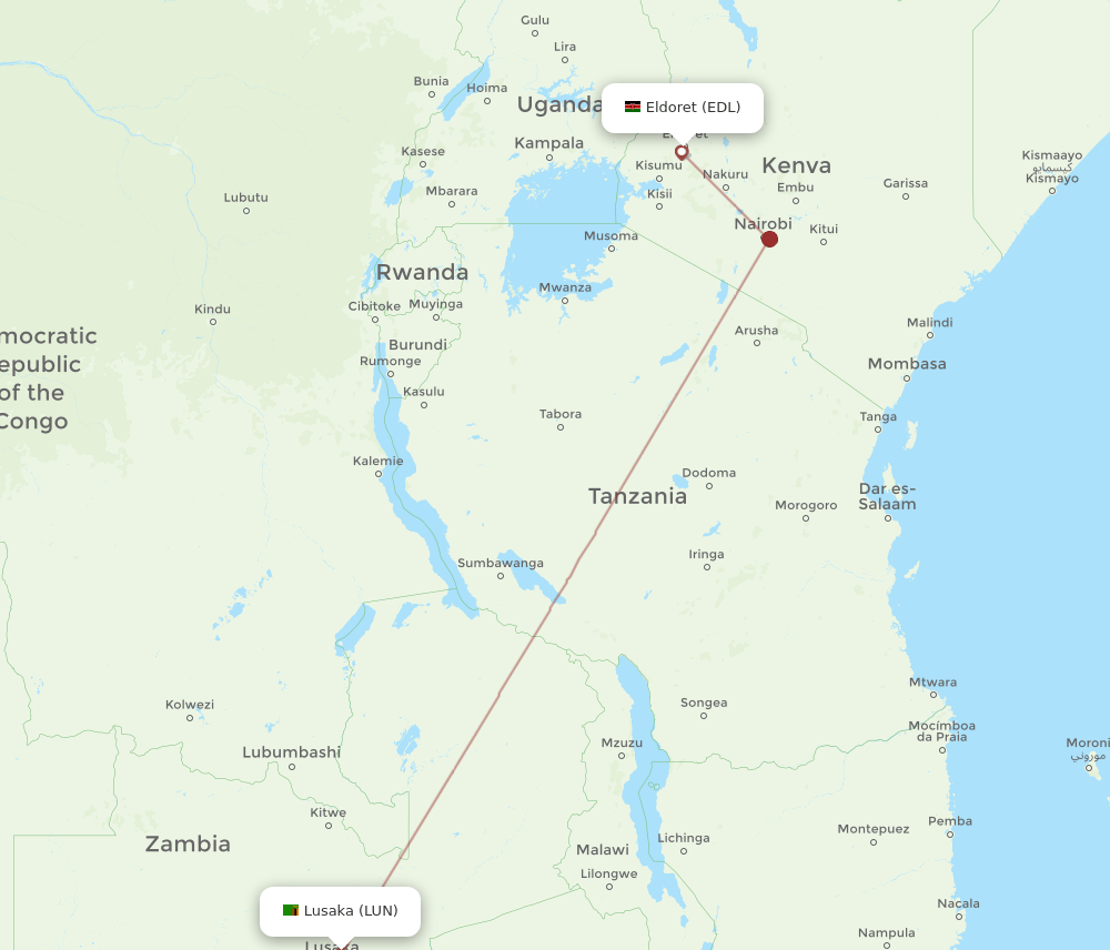 EDL-LUN flight routes