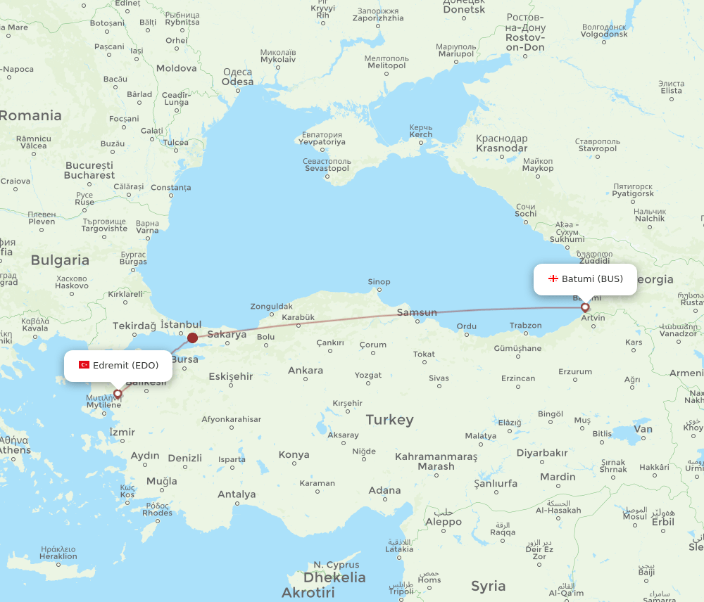 EDO-BUS flight routes