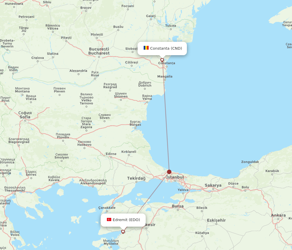 EDO-CND flight routes
