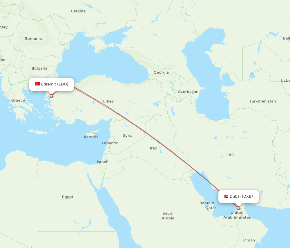 EDO-DXB flight routes