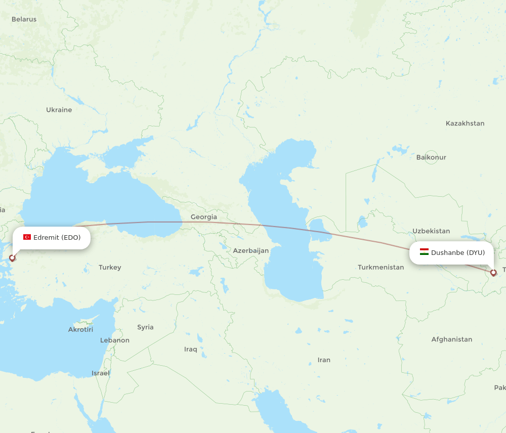 EDO-DYU flight routes