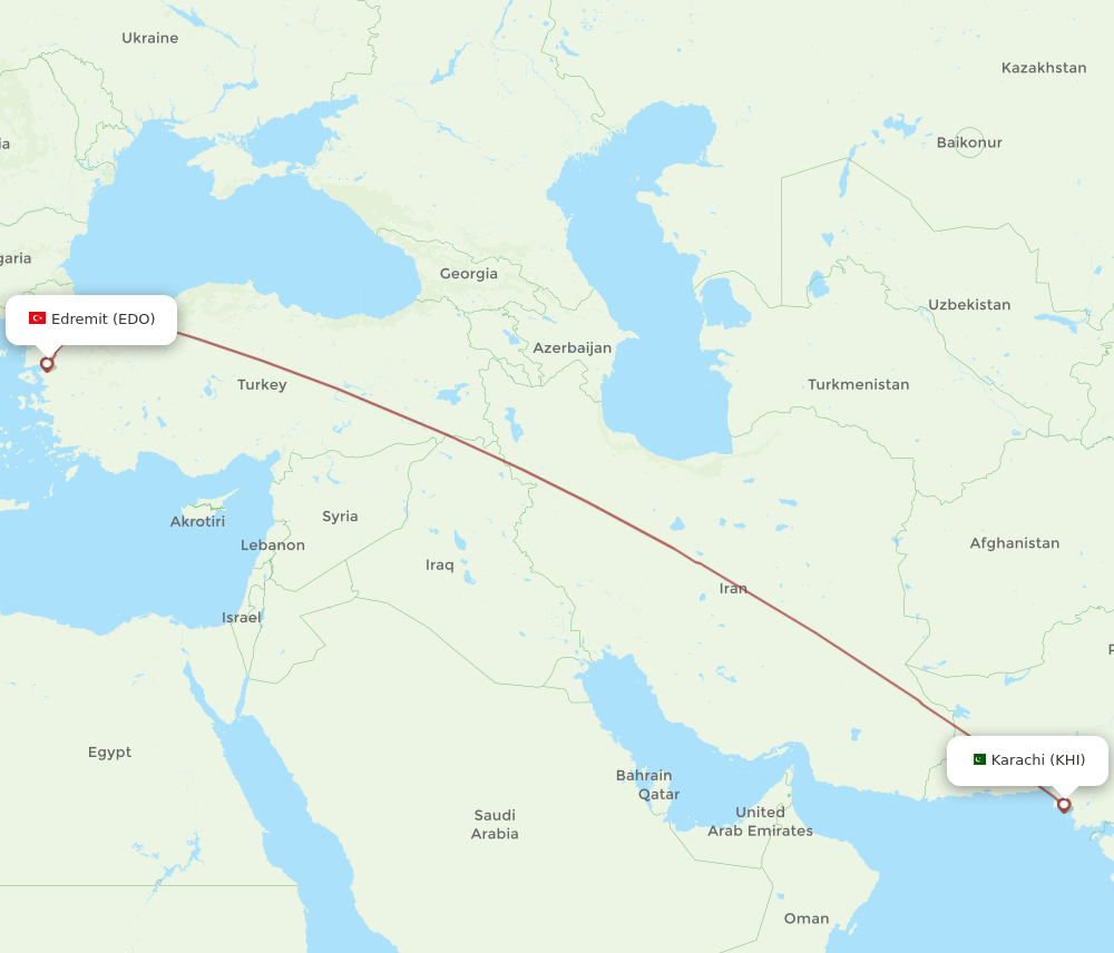 EDO-KHI flight routes