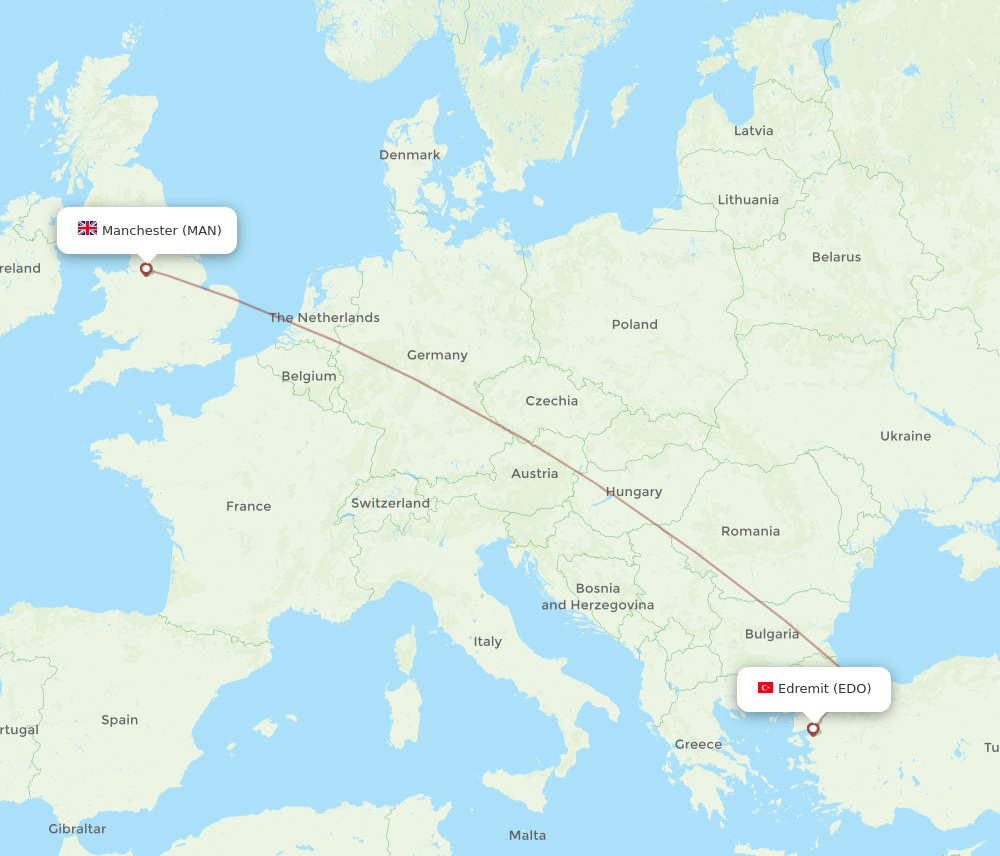 EDO-MAN flight routes