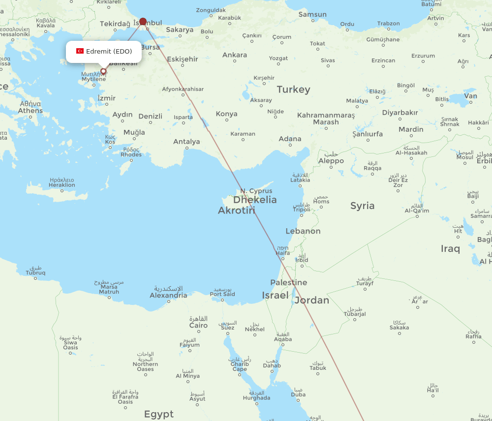 EDO to MED flights and routes map