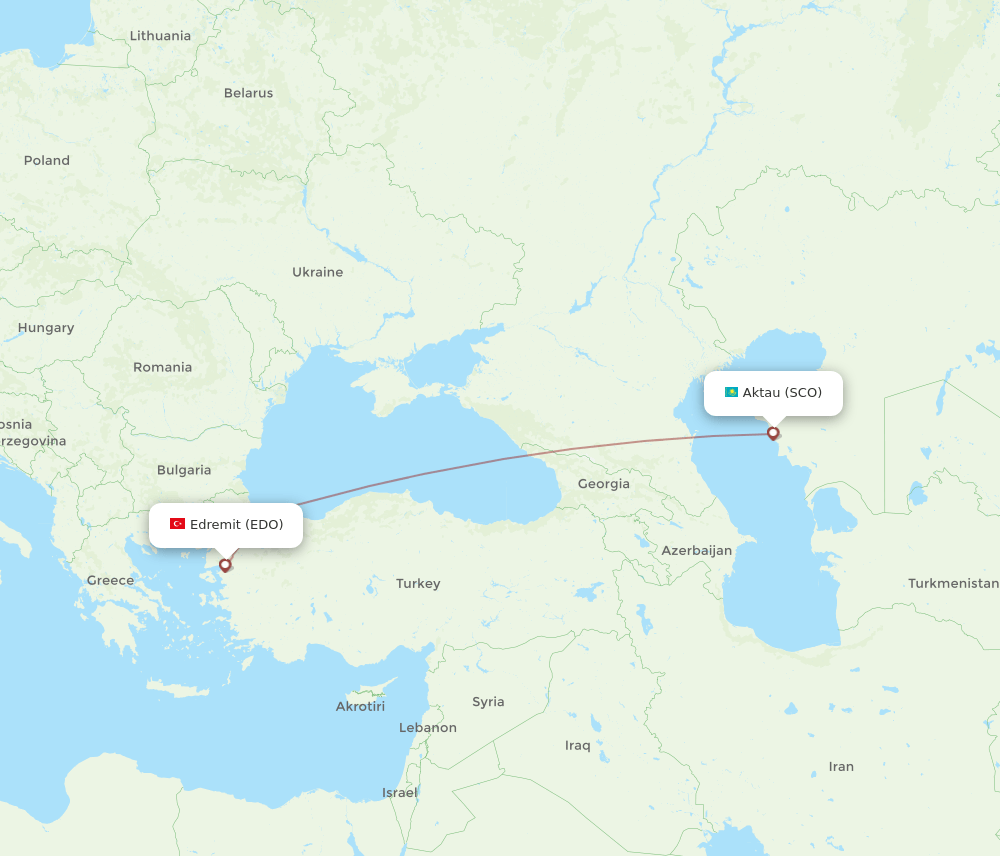 EDO-SCO flight routes