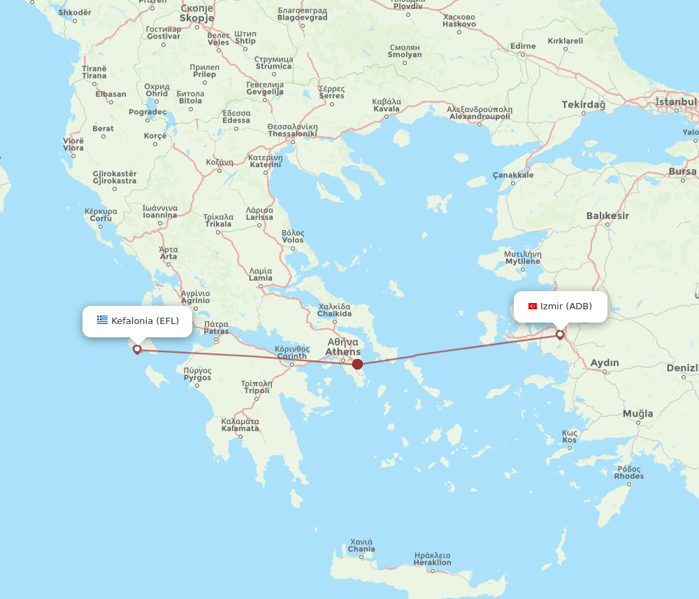 EFL-ADB flight routes