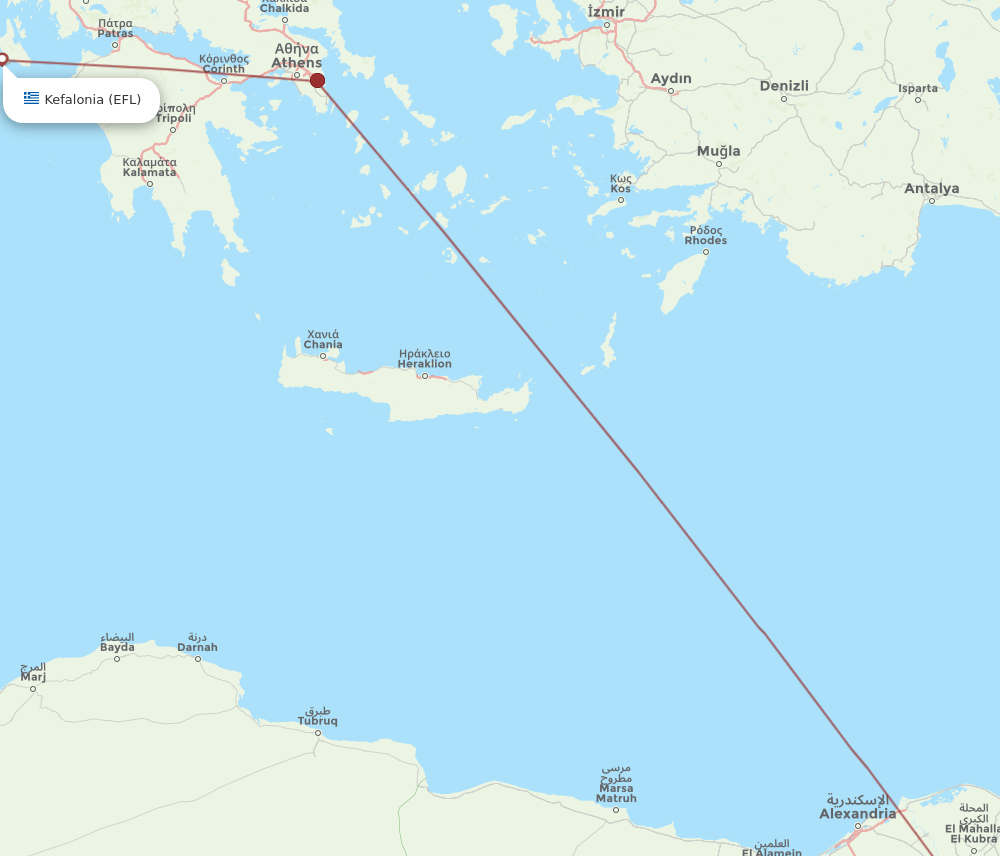 EFL-CAI flight routes