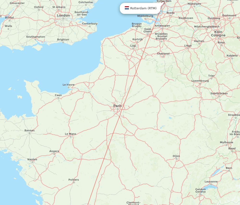 EGC-RTM flight routes