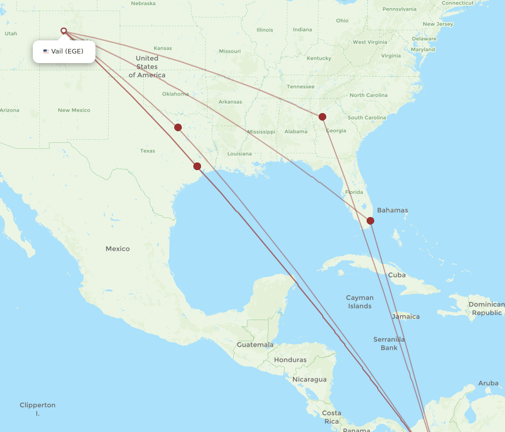 EGE-BOG flight routes