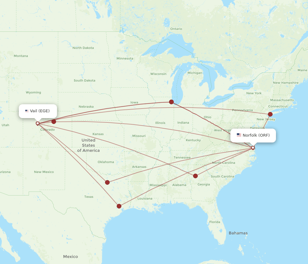 EGE-ORF flight routes