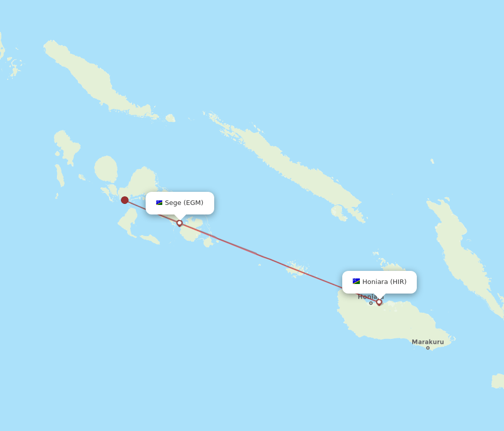 EGM-HIR flight routes