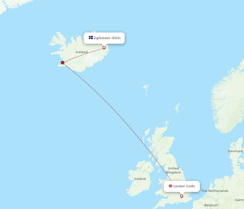 EGS-LHR flight routes