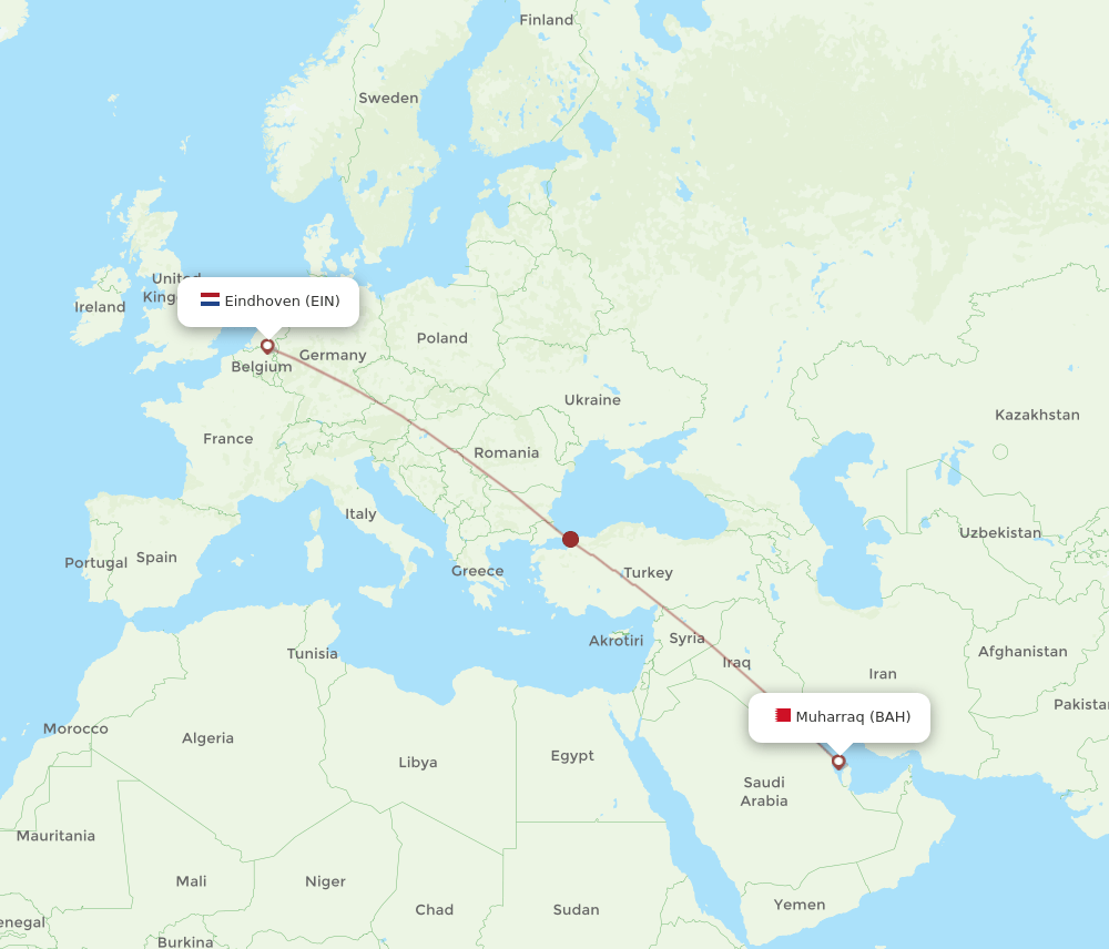 EIN-BAH flight routes
