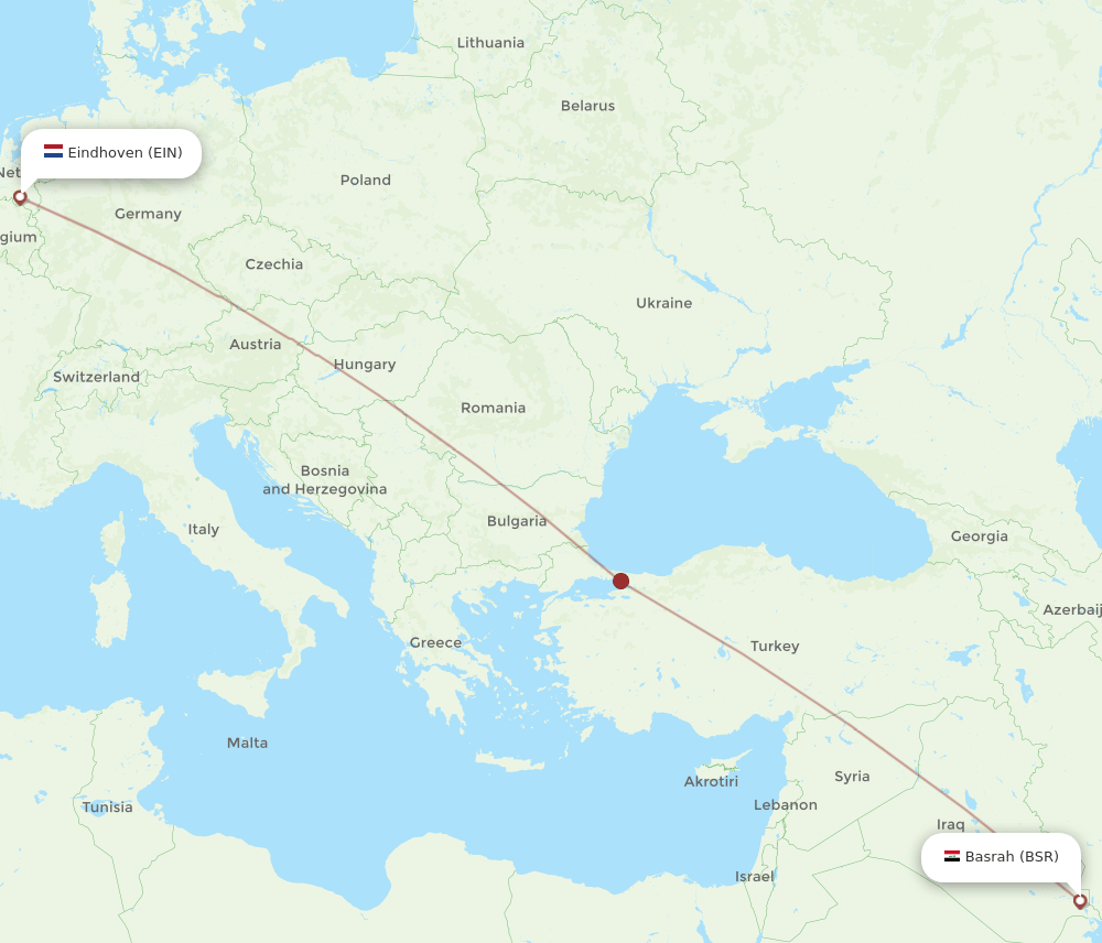EIN-BSR flight routes