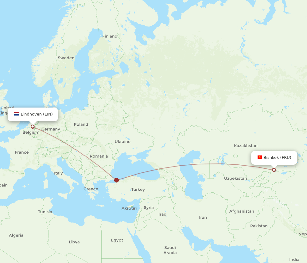 EIN-FRU flight routes