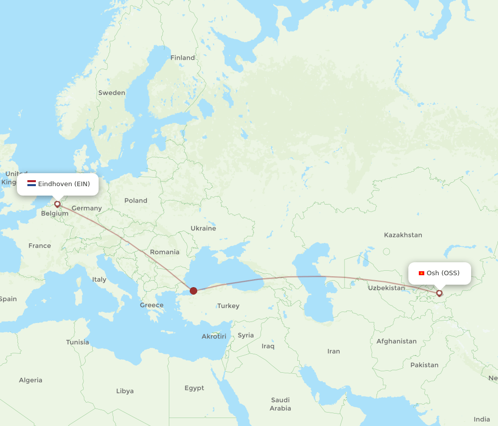EIN-OSS flight routes