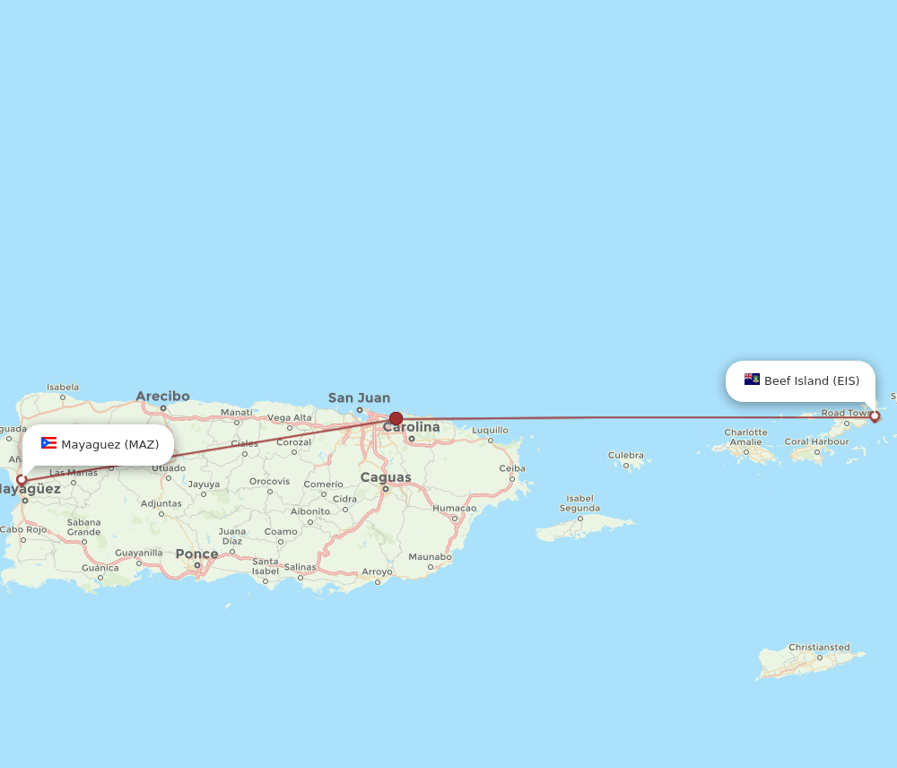 EIS-MAZ flight routes