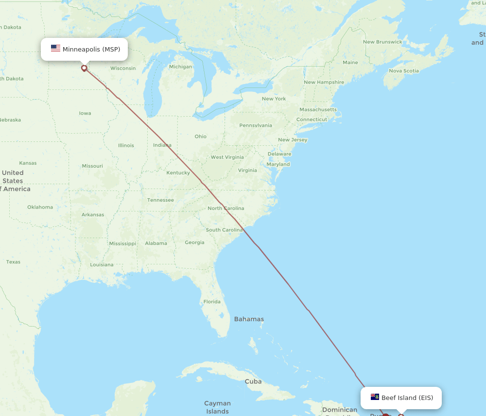 EIS-MSP flight routes