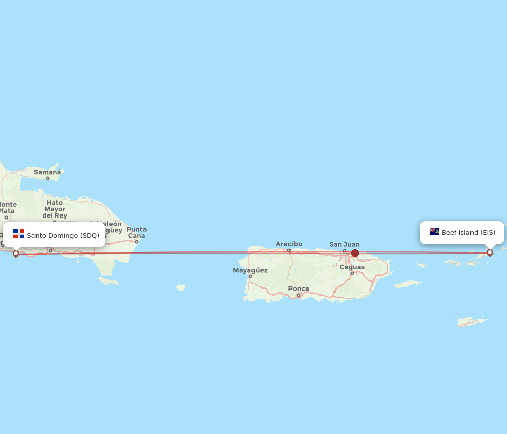 EIS-SDQ flight routes