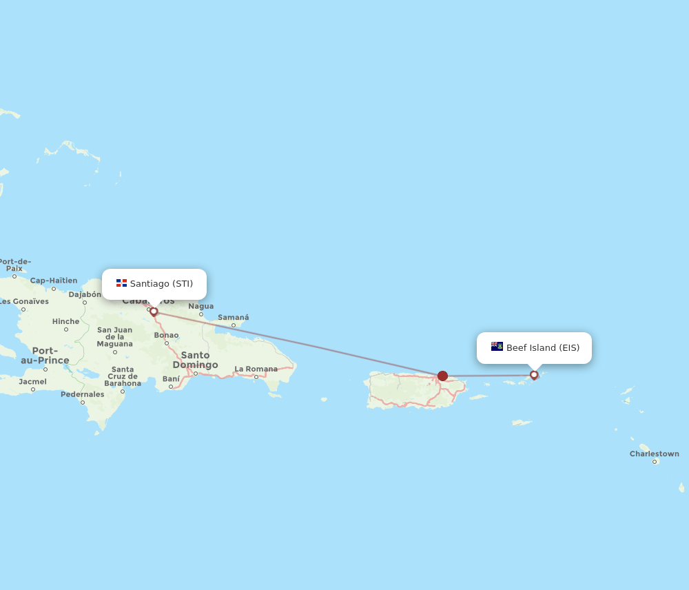 EIS-STI flight routes