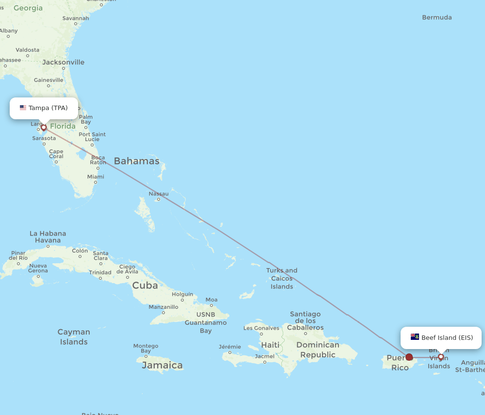 EIS-TPA flight routes
