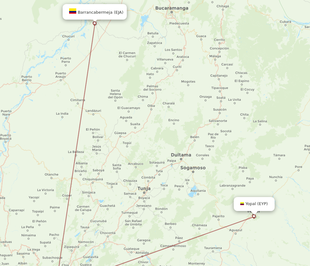 EJA-EYP flight routes