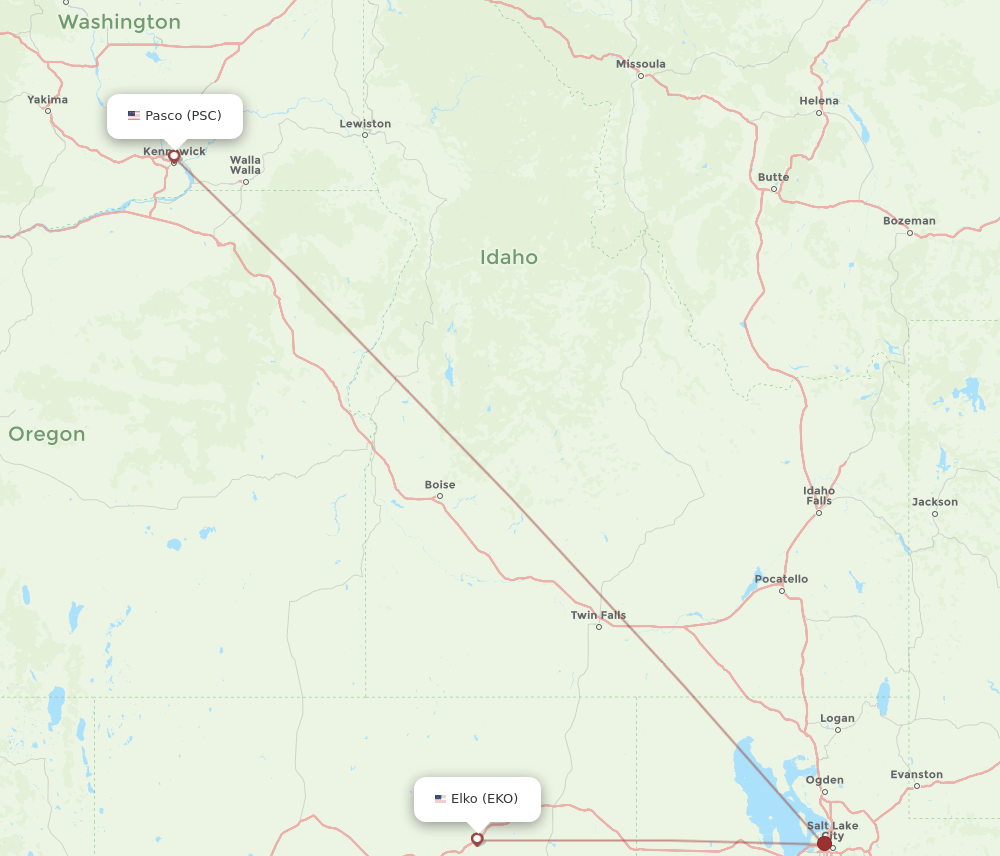 EKO-PSC flight routes