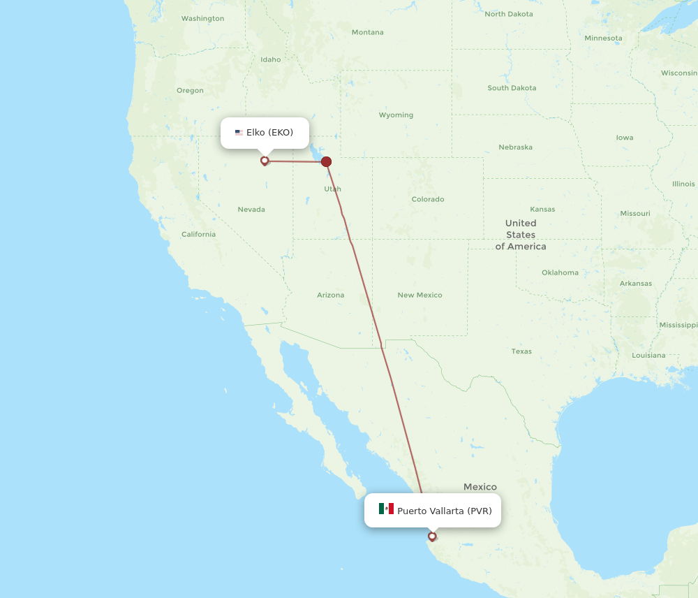 EKO-PVR flight routes