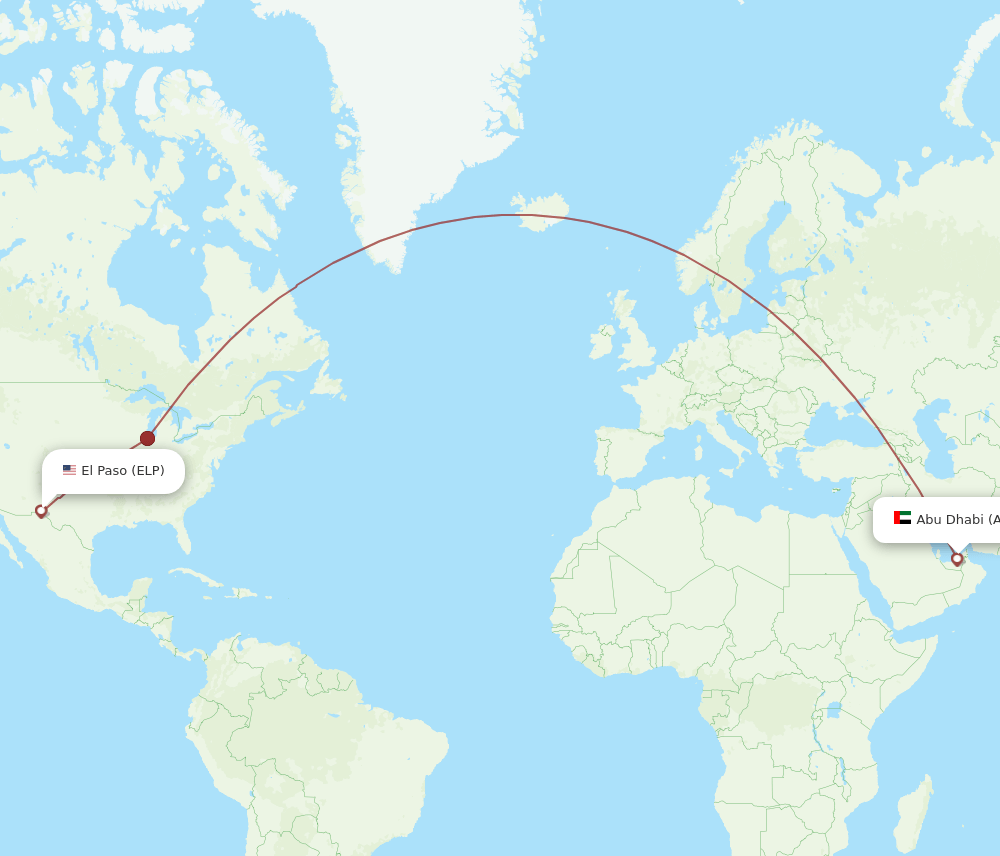 ELP-AUH flight routes