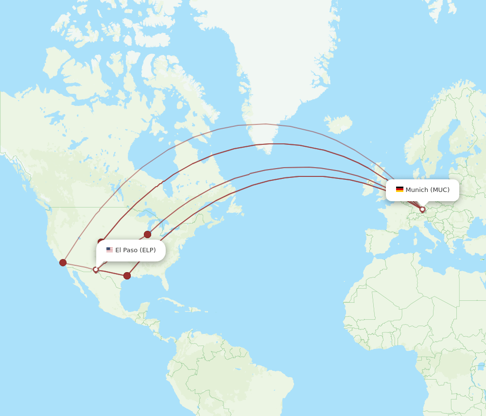 ELP-MUC flight routes