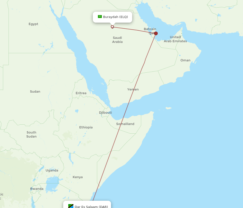 ELQ-DAR flight routes